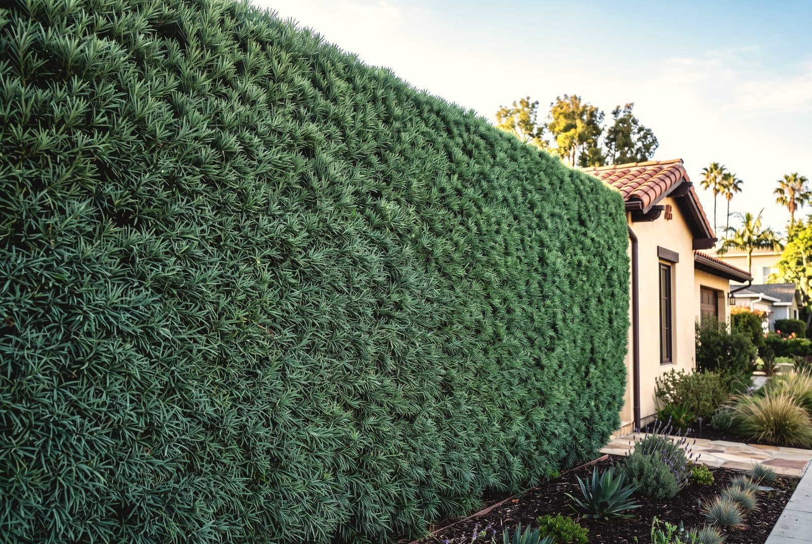 Fern Pine privacy hedge